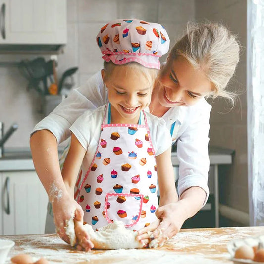 Costume 4 pièces de Chef Pâtissier pour enfant motif cupcakes