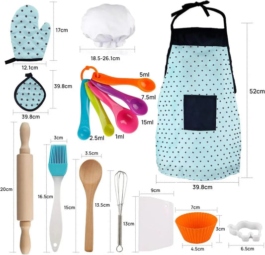 Panoplie complète de Chef Pâtissier pour enfant 22 pièces