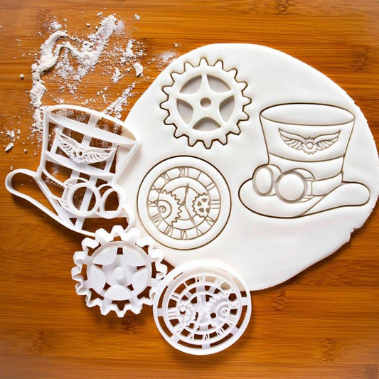 Lot de 3 emporte-pièces imprimés 3D Steampunk - Emporte Piece