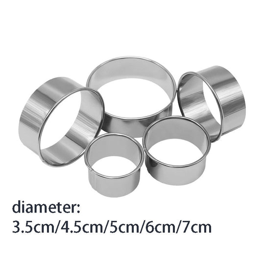 Lot de 5 emporte-pièces ronds acier inoxydable - Emporte Piece