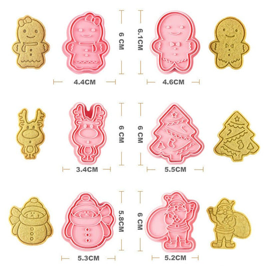 Lot de 6 emporte-pièces Noël- Emporte Piece