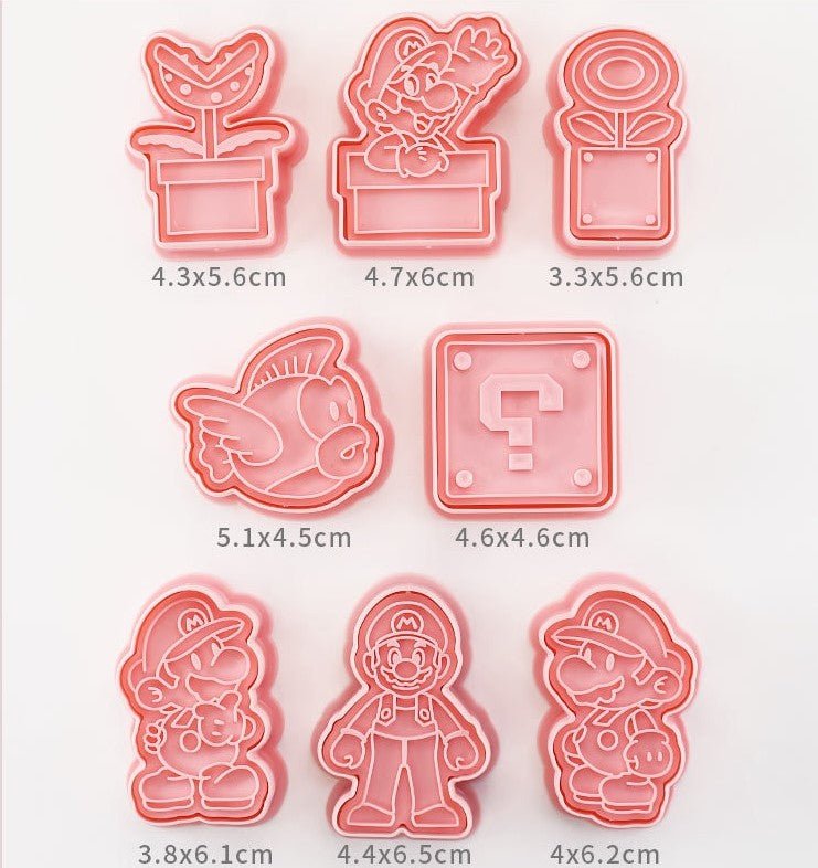 Lot de 8 emporte-pièces relief Super Mario Bros #1 - Emporte Piece