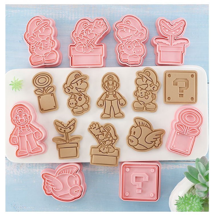 Lot de 8 emporte-pièces relief Super Mario Bros #1 - Emporte Piece