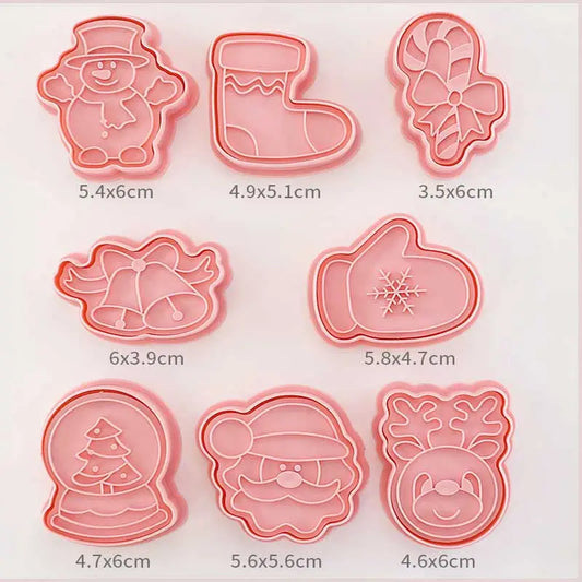 Lot de 8 emporte-pièces Noel 2 - Emporte Piece
