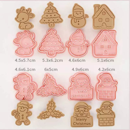 Lot de 8 emporte-pièces Noel 4 - Emporte Piece